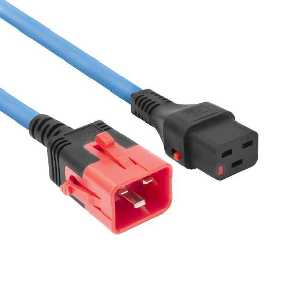 ACT Powercord C19 IEC Lock - C20 IEC Lock Dual Locking 2m Blue