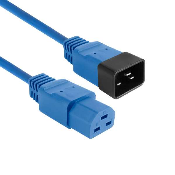 ACT Powercord C20 male - C21 famale 2,5m Blue