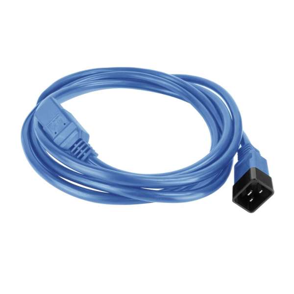 ACT Powercord C20 male - C21 famale 2m Blue