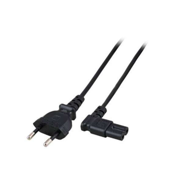 ACT Powercord Euro male - C7 female (angled left/right) 1m Black