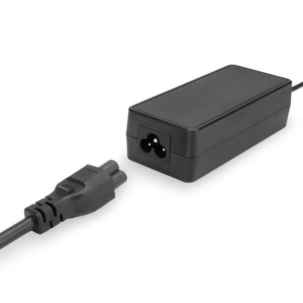 ACT Powercord mains connector Schuko CEE 7/7 male (angled) - C5 IEC 2m Black