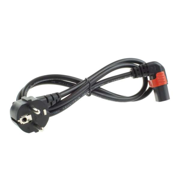 ACT Powercord Schuko CEE 7/7 male (angled) - C13 IEC Lock (down angled) 3m Black