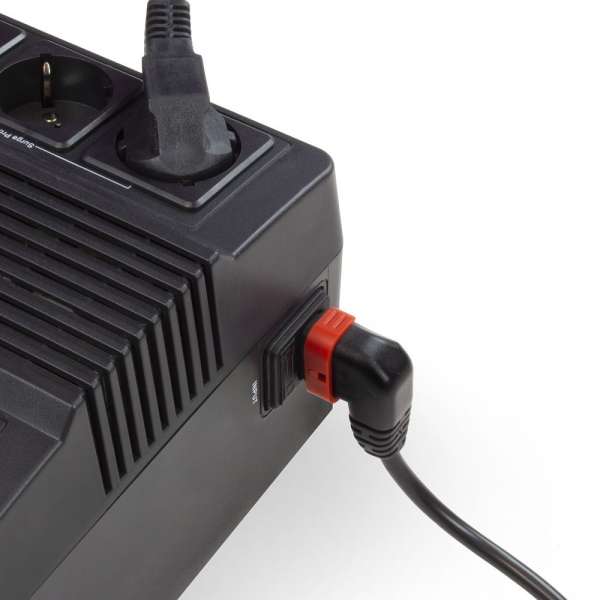 ACT Powercord Schuko CEE 7/7 male (angled) - C13 IEC Lock (right angled) 2m Black