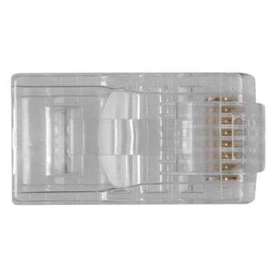 ACT RJ45 (8P/8C) modulaire connector for round cable with solid conductors