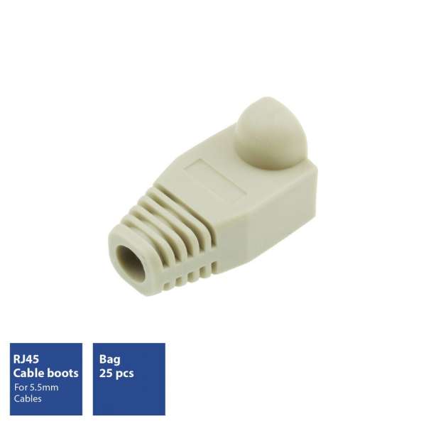ACT RJ45 boot for 5.5 mm cable 25db Grey