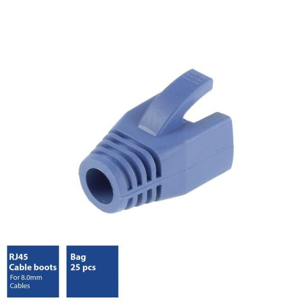 ACT RJ45 boot for 8.0 mm cable 25db Blue