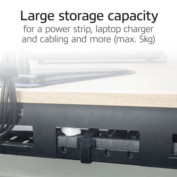 ACT Under desk cable management tray 80cm Black