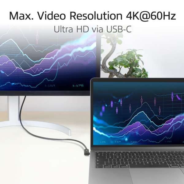 ACT USB 3.0 60W USB Type-C (left/right angled) to USB Type-C (up/down angled) Cable 2m Black