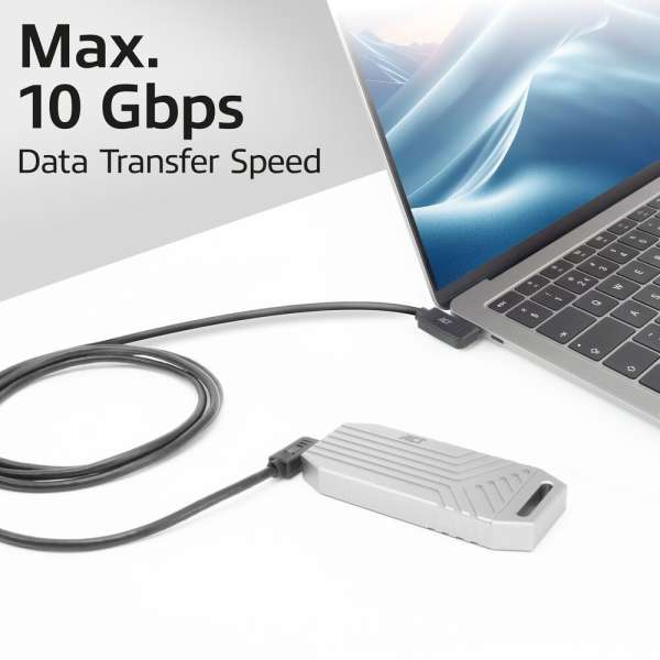 ACT USB 3.0 60W USB Type-C (left/right angled) to USB Type-C (left/right angled) Cable 2m Black