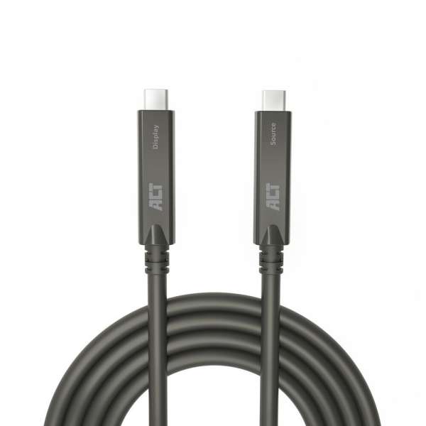 ACT USB-C 3.2 Gen2 Active Optical Cable (AOC) for touch panels video data, power 5m Black