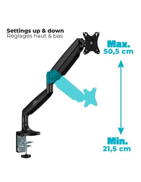 Advance ErgoMounts Xtrem 17"-45" Monitor Console Black