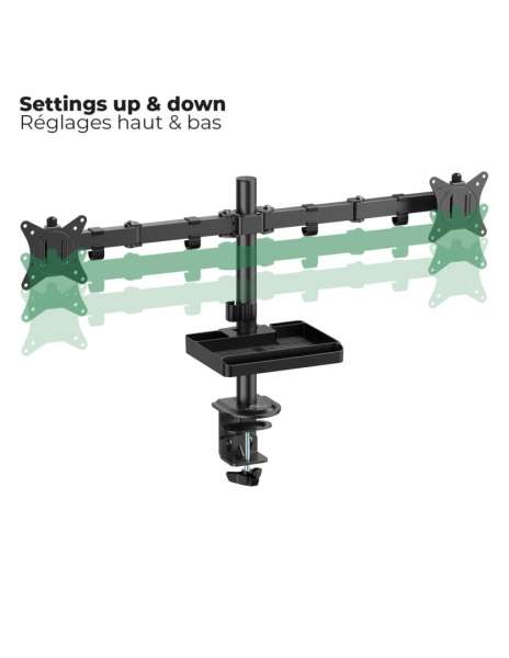 Advance XtendMounts Dual 17"-32" Monitor Console Black