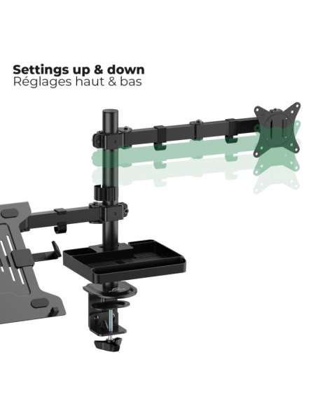 Advance XtendMounts Dual 17"-32" Monitor Console Black