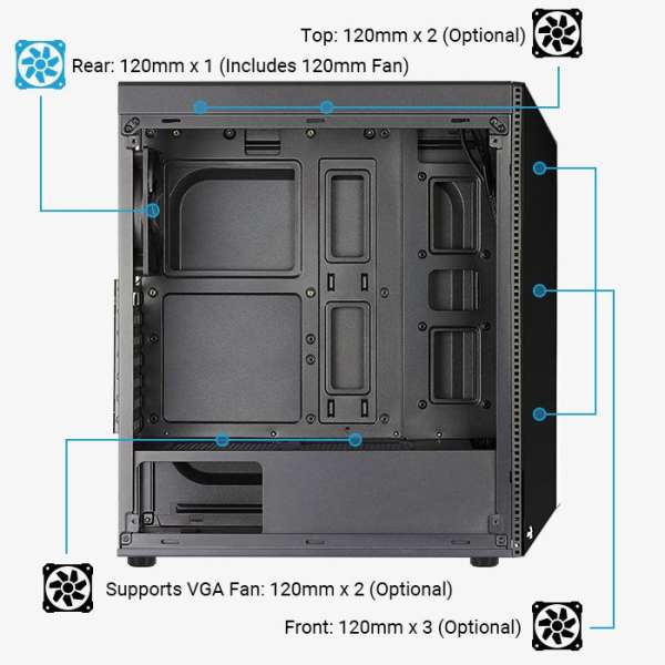 Aerocool Shard RGB Window Black