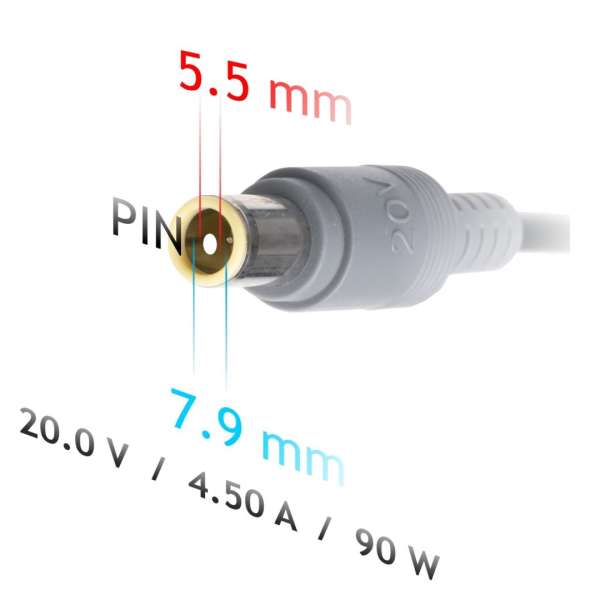 Akyga AK-ND-18 20V / 4,5A 90W 7,9x5,5mm Lenovo/IBM hálózati notebook töltő