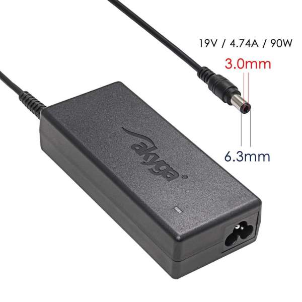 Akyga AK-ND-27 19V / 4,74A 90W 5,5x3mm Samsung hálózati notebook töltő