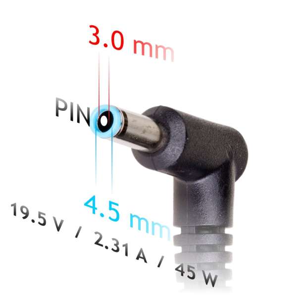 Akyga AK-ND-69 19,5V / 2,31A 45W 4,5x3mm HP hálózati notebook töltő