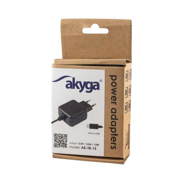 Akyga AK-TB-15 Adapter 5V/3A 15W Black