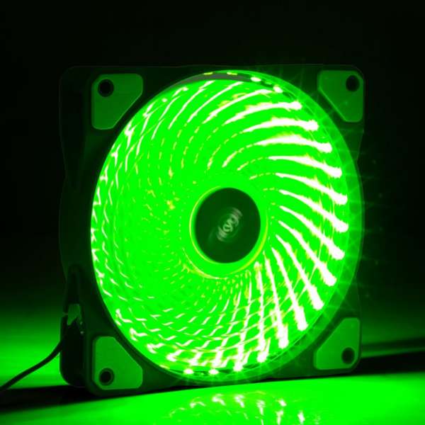 Akyga AW-12E-BG System Fan 12cm Green LED