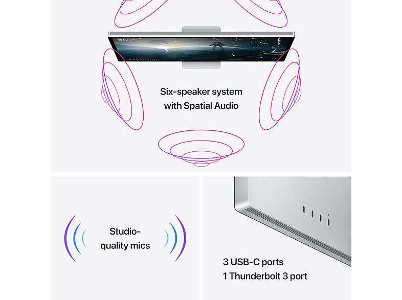Apple 27" Studio Display (Nano-Texture Glass - Tilt-Adjustable Stand) LED