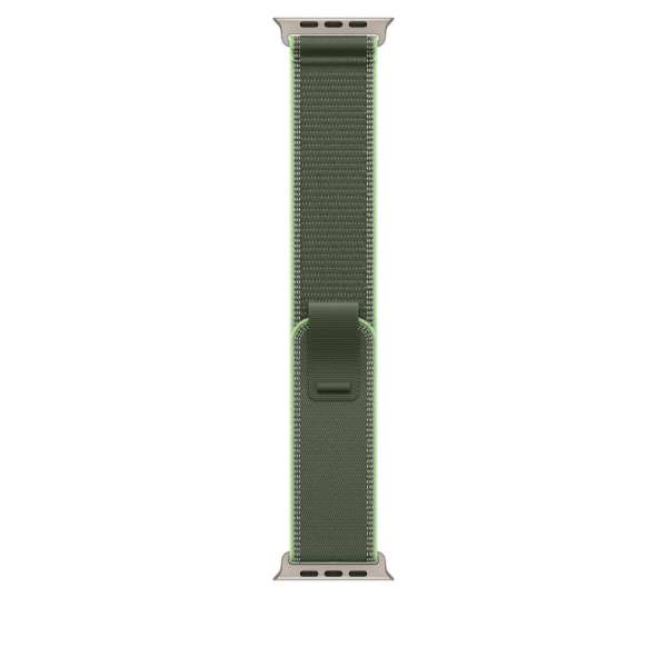 Apple 49mm Trail Loop S/M Natural Titanium Finish Green/Neon