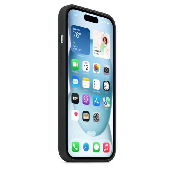 Apple iPhone 15 Silicon Case with MagSafe Black