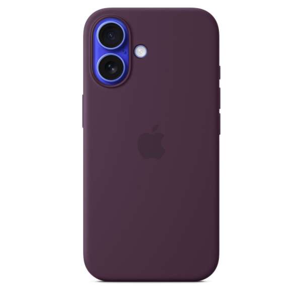 Apple iPhone 16 Silicone Case with MagSafe Plum