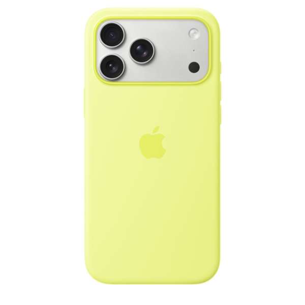 Apple iPhone 17 Pro Max Silicone Case with MagSafe Neon Yellow