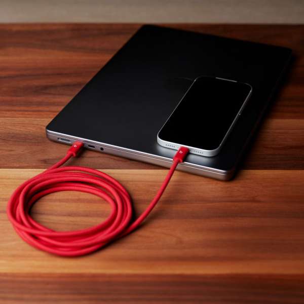 Apple USB‑C to USB‑C Braided Cable 3m Rapid Red