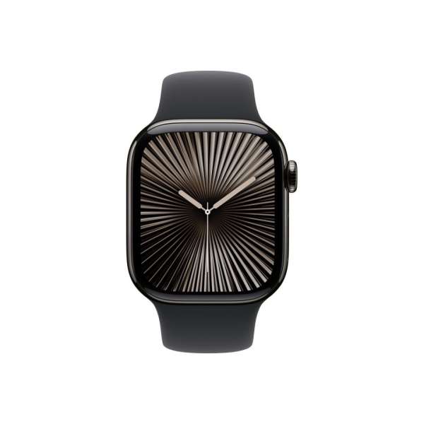 Apple Watch S10 Cellular 42mm Slate Titanium Case with Black Sport Band S/M Apple Watch S10 Cellular 42mm Slate Titanium Case with Black Sport Band S/M