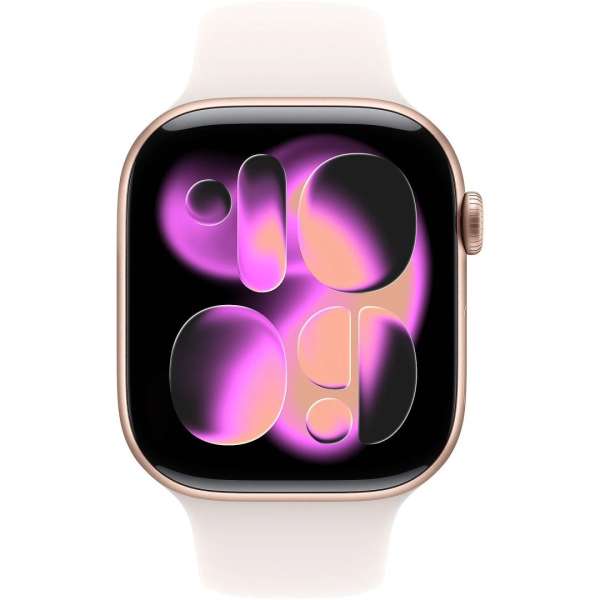 Apple Watch S11 Cellular 42mm Rose Gold Aluminium Case with Light Blush Sport Band M/L