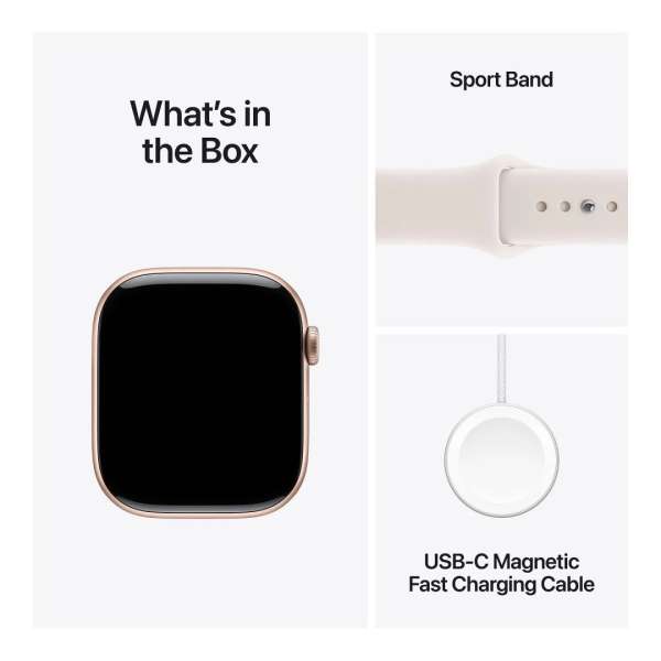 Apple Watch S11 Cellular 42mm Rose Gold Aluminium Case with Light Blush Sport Band M/L
