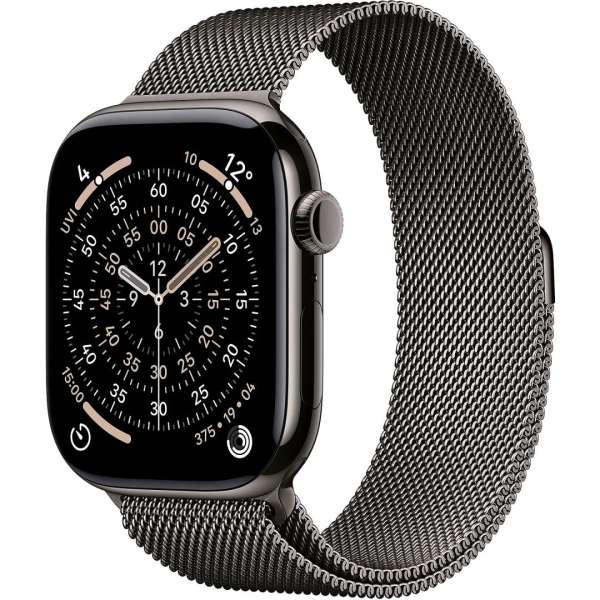 Apple Watch S11 Cellular 42mm Slate Titanium Case with Slate Milanese Loop Apple Watch S11 Cellular 42mm Slate Titanium Case with Slate Milanese Loop