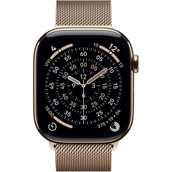 Apple Watch S11 Cellular 46mm Gold Titanium Case with Gold Milanese Loop M/L Apple Watch S11 Cellular 46mm Gold Titanium Case with Gold Milanese Loop M/L