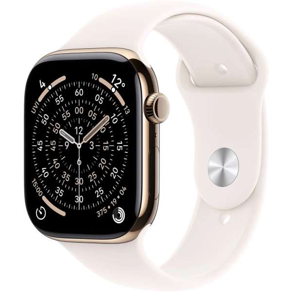Apple Watch S11 Cellular 46mm Gold Titanium Case with Light Blush Sport Band M/L Apple Watch S11 Cellular 46mm Gold Titanium Case with Light Blush Sport Band M/L