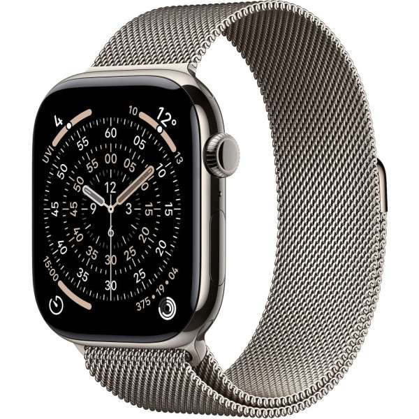 Apple Watch S11 Cellular 46mm Natural Titanium Case with Natural Milanese Loop M/L Apple Watch S11 Cellular 46mm Natural Titanium Case with Natural Milanese Loop M/L