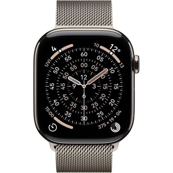 Apple Watch S11 Cellular 46mm Natural Titanium Case with Natural Milanese Loop M/L Apple Watch S11 Cellular 46mm Natural Titanium Case with Natural Milanese Loop M/L