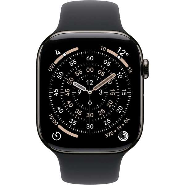 Apple Watch S11 Cellular 46mm Slate Titanium Case with Black Sport Band M/L Apple Watch S11 Cellular 46mm Slate Titanium Case with Black Sport Band M/L