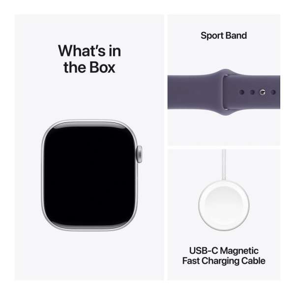 Apple Watch S11 GPS 46mm Silver Aluminium Case with Purple Fog Sport Band M/L Apple Watch S11 GPS 46mm Silver Aluminium Case with Purple Fog Sport Band M/L