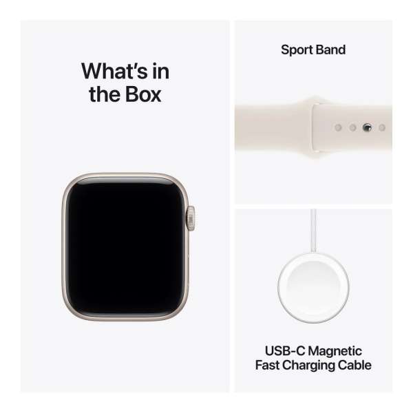 Apple Watch SE3 (2025) GPS 44mm Starlight Aluminium Case with Starlight Sport Band M/L Apple Watch SE3 (2025) GPS 44mm Starlight Aluminium Case with Starlight Sport Band M/L