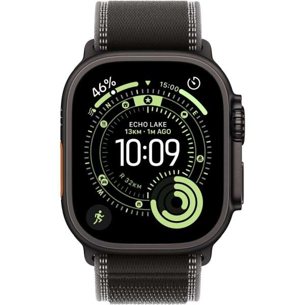 Apple Watch Ultra 3 Cellular 49mm Black Titanium Case with Black/Charcoal Trail Loop S/M Apple Watch Ultra 3 Cellular 49mm Black Titanium Case with Black/Charcoal Trail Loop S/M