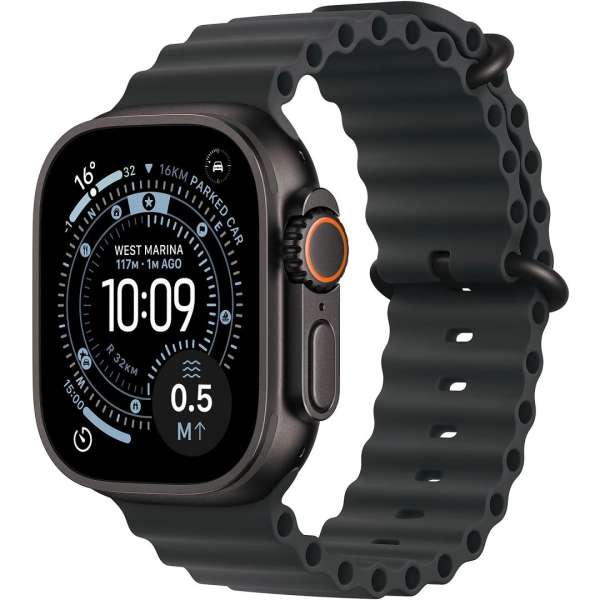 Apple Watch Ultra 3 Cellular 49mm Black Titanium Case with Black Ocean Band Apple Watch Ultra 3 Cellular 49mm Black Titanium Case with Black Ocean Band