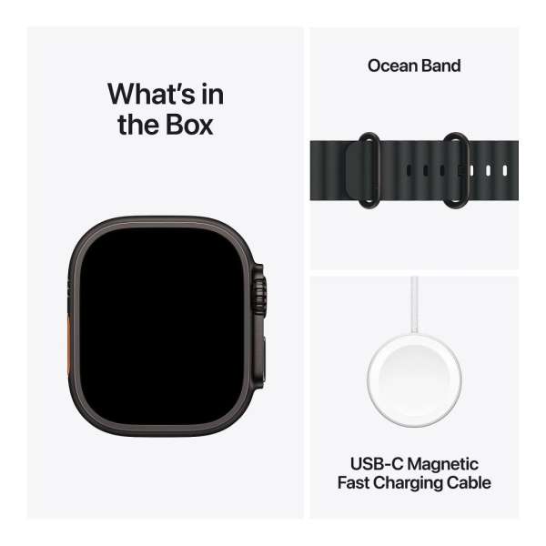 Apple Watch Ultra 3 Cellular 49mm Black Titanium Case with Black Ocean Band Apple Watch Ultra 3 Cellular 49mm Black Titanium Case with Black Ocean Band