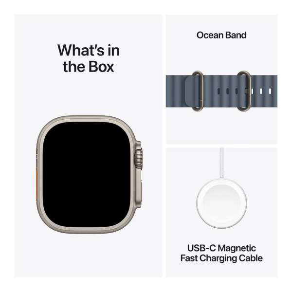 Apple Watch Ultra 3 Cellular 49mm Natural Titanium Case with Anchor Blue Ocean Band Apple Watch Ultra 3 Cellular 49mm Natural Titanium Case with Anchor Blue Ocean Band
