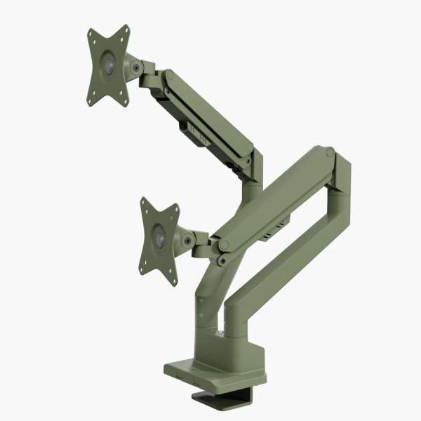 Arozzi Alzare Neo Duo Gas Spring Monitor Arm Forest Green