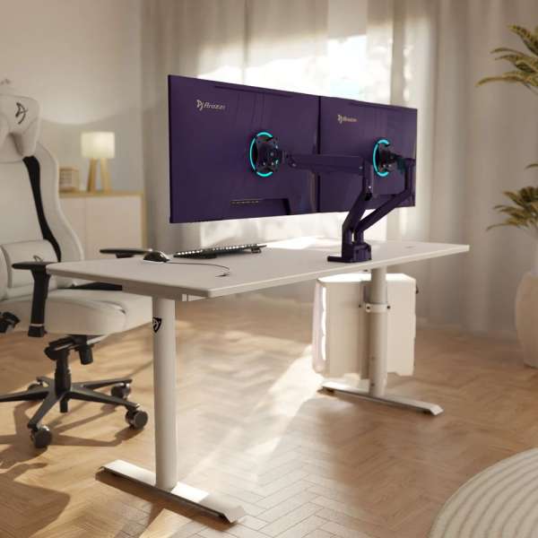 Arozzi Alzare Neo Duo Gas Spring Monitor Arm Purple
