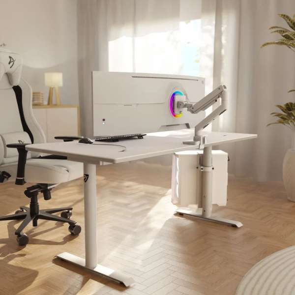 Arozzi Alzare Neo Pro Gas Spring Monitor Arm White