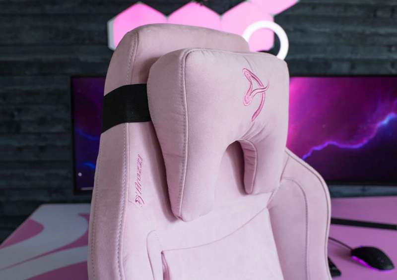Arozzi Vernazza Supersoft Fabric Gaming Chair Pink