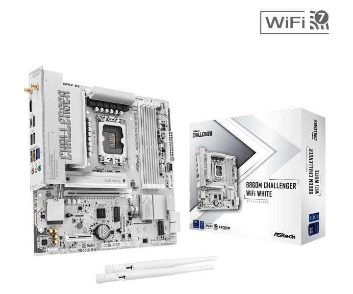 ASRock B860M CHALLENGER WIFI WHITE