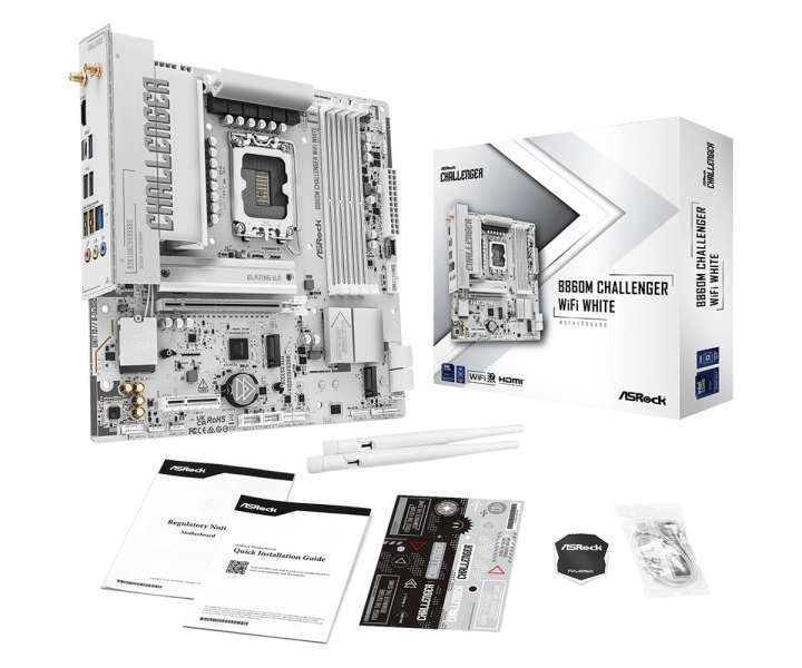 ASRock B860M CHALLENGER WIFI WHITE